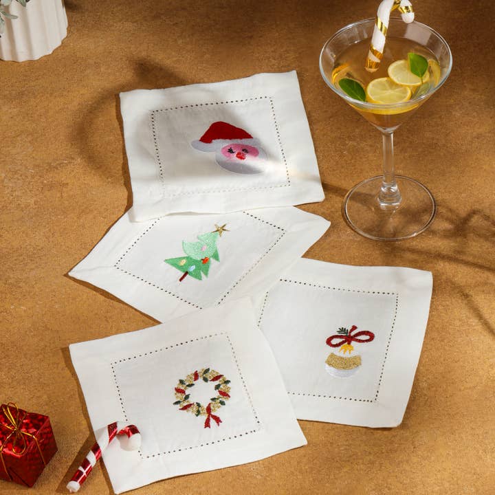 Festive Cheer Cocktail Napkins for wholesale by Tiramisu