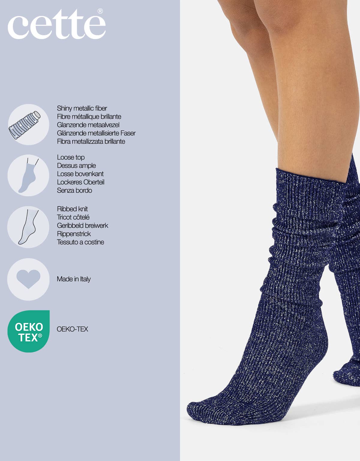 Cette - Wholesale Socks - Women's - Ribbed Socks, Shiny Socks for Women, Dresses for Women16