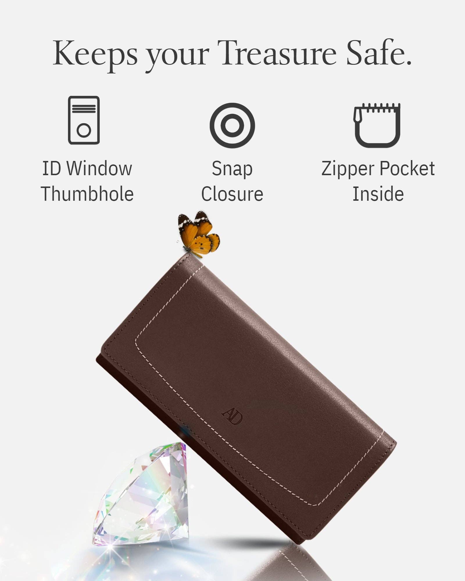 Access Denied Accessories - Wholesale Wallet - Women's - Accordion Clutch Wallet for Women Removable Checkbook Holder13