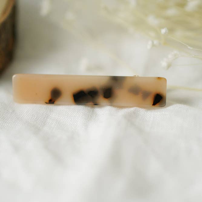 Bohomane - Wholesale Barrette - Women's - Mahalia Beige and Black Tortoiseshell Hair Clip