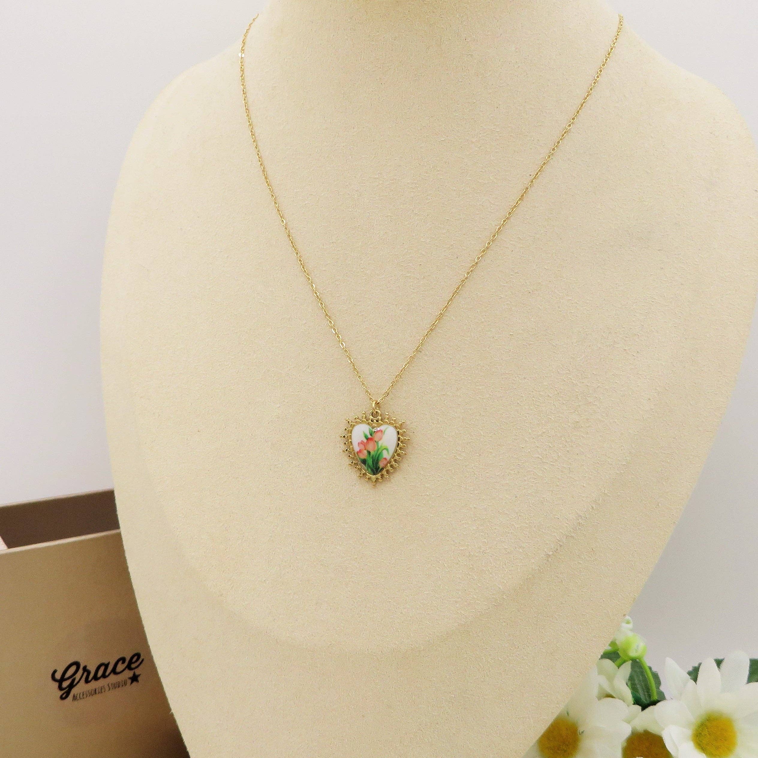 FIORI ORO FLORINE Collana Pendente con fiore - ACCIAIO INOSSIDABILE for wholesale on Faire1