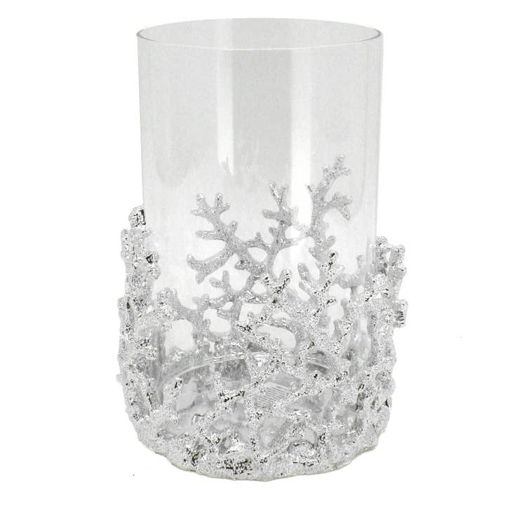 Modern Coastal by Contrast Inc. - Venta al por mayor Candelabros - Coral Hurricane chapado en plata1