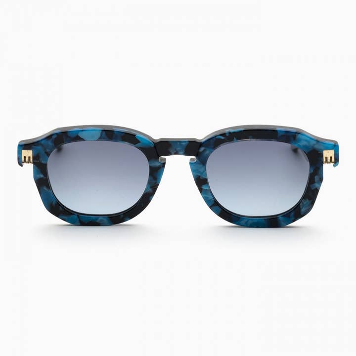 TWIST TWO Gestreifte helle blaue - schwarze Brille für den Großhandel von Bust Out