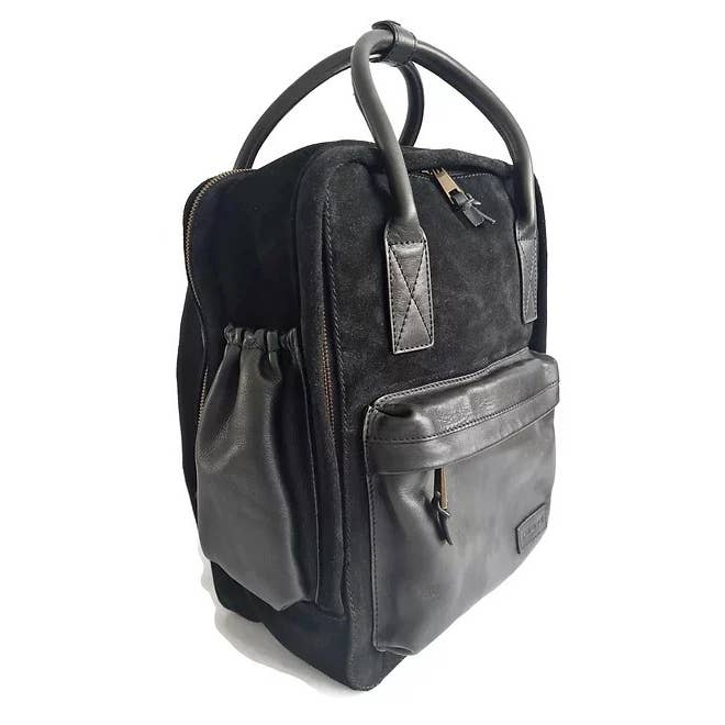 Handcrafted Classic Full-Grain Leather & Suede Daypack for wholesale by Presence