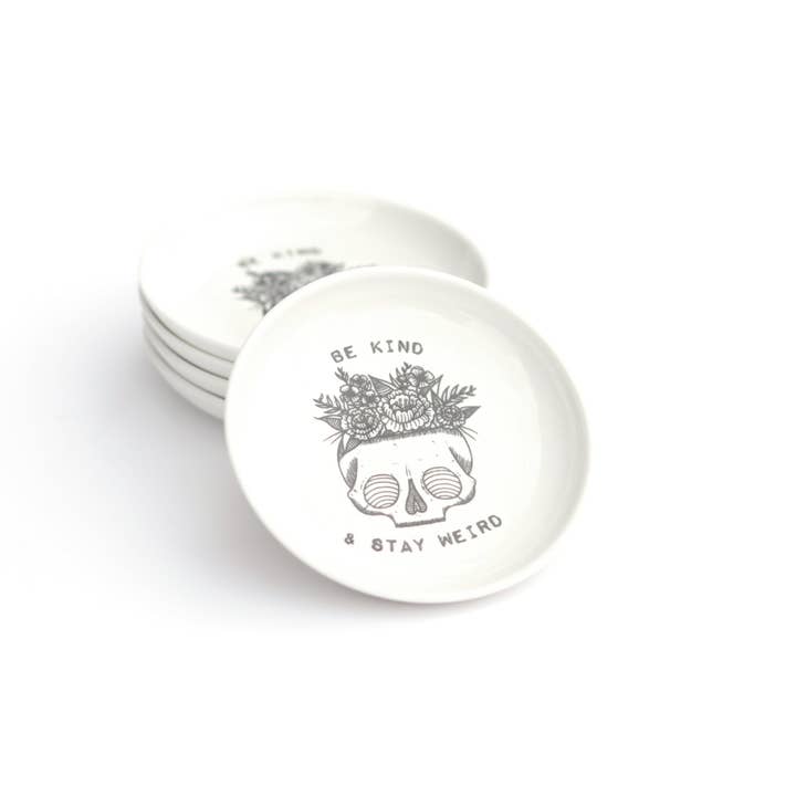Electric Little Things – wholesale Smyckesfat – Var snäll och stanna Weird Skull Trinket Trinket Tray, smycken maträtt2