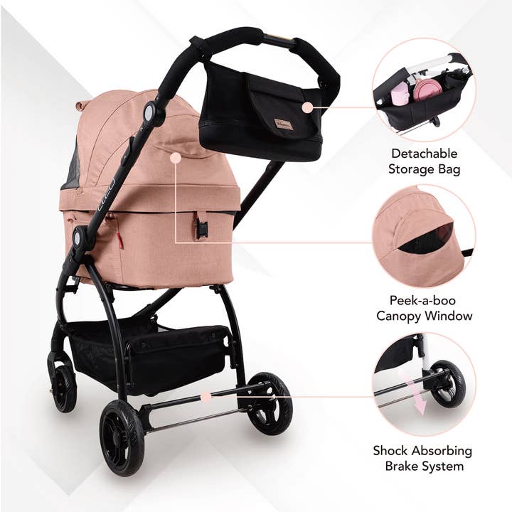 Ibiyaya - Wholesale Pet Carrier - Cat/Dog - CLEO Travel System Pet Stroller Medium Luxury Pram7