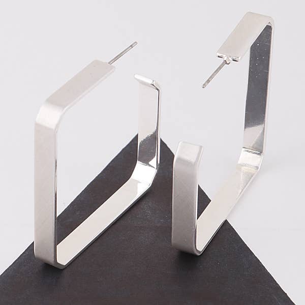 Shop Neighbors - Wholesale Hoop Earrings - Flat Square Hoop Earrings1