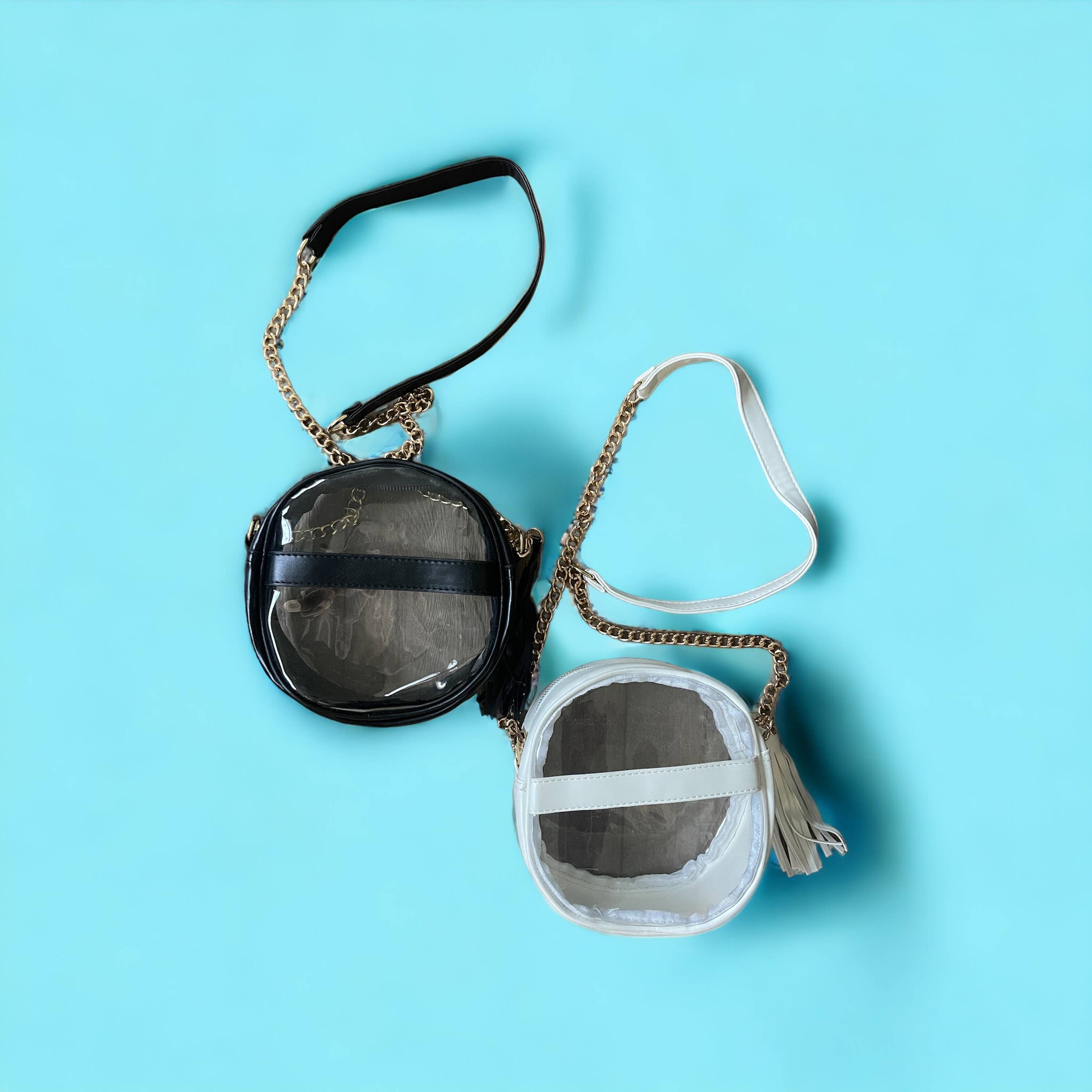 Bash - Venta al por mayor Bandolera - Mujer - Bolsa para estadio, bandolera transparente, bolsa circular, borla3