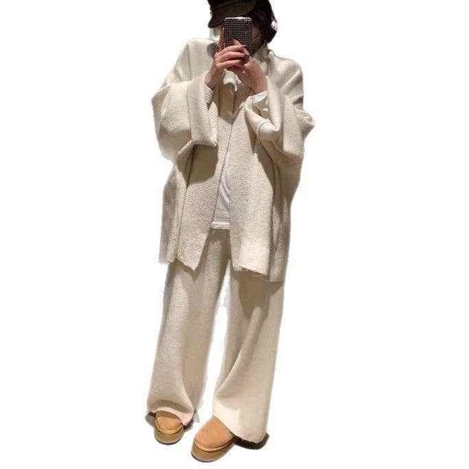 Marayn - Wholesale Lounge Set - Women's - 2025 Autumn Luxury Lounge Knit Set Chic Oversized Style4