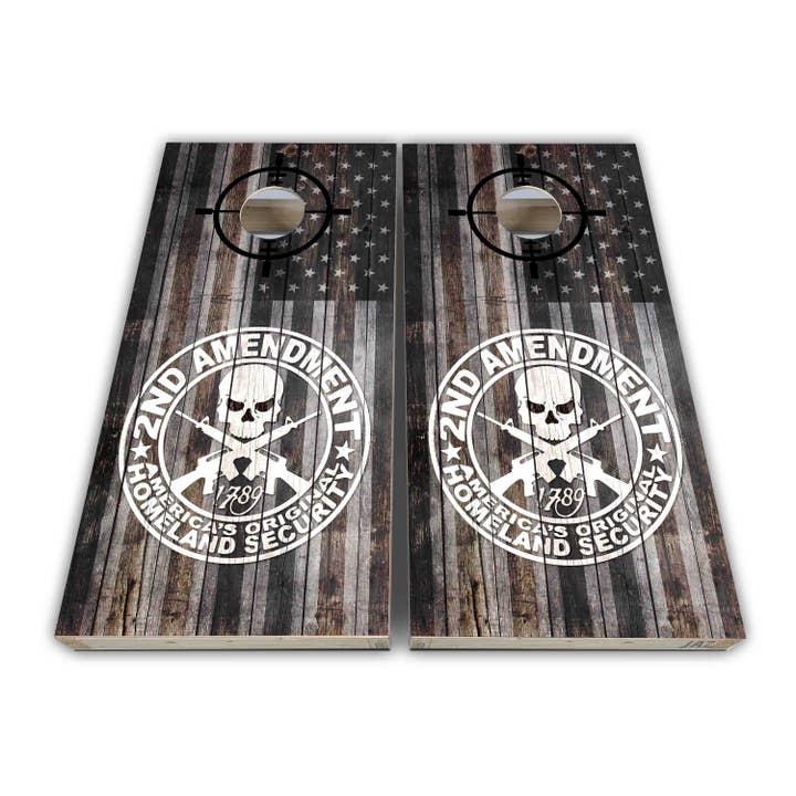 2nd Amendment Cornhole Wraps - Cornhole Wraps - Cornhole Skins - Vinyl Wrap - Laminated Set for wholesale by Cornhole Stop, LLC