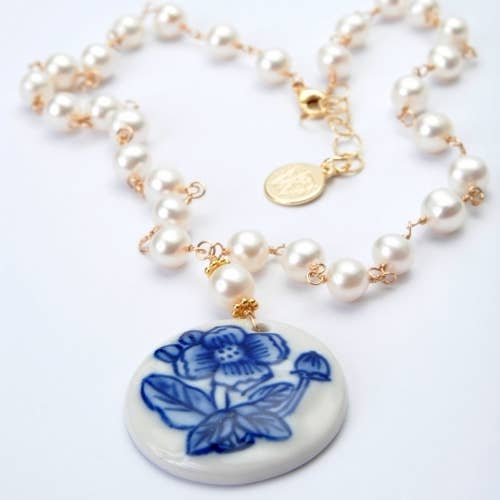 Bloem ketting voor wholesale door Wendy Perry Designs
