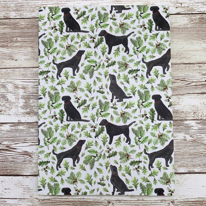 Samantha Hall Designs – Großhandel Notizbücher – Schwarzes Labrador A5 liniertes Notizbuch3