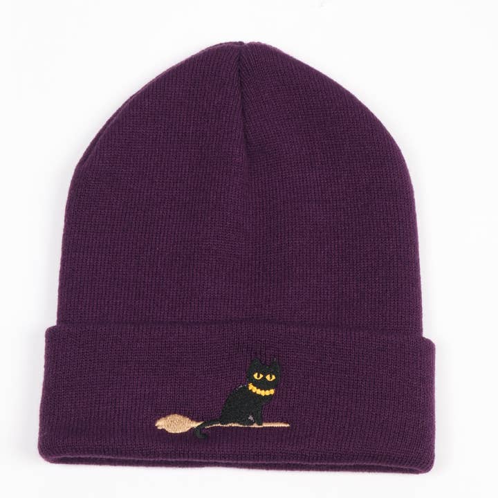 David And Young - Wholesale Beanie - Women's - Halloween Black Cat Embroidery Beanie7