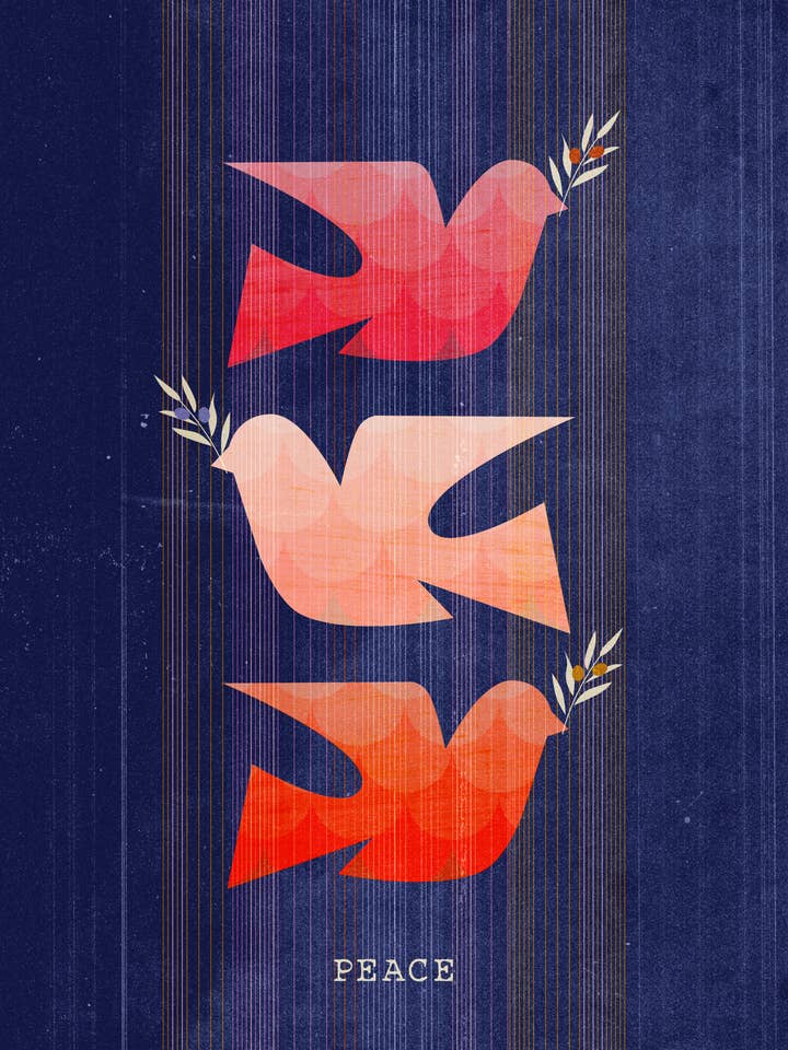PEACE 3 Doves for wholesale by Lucky Skye Graphics