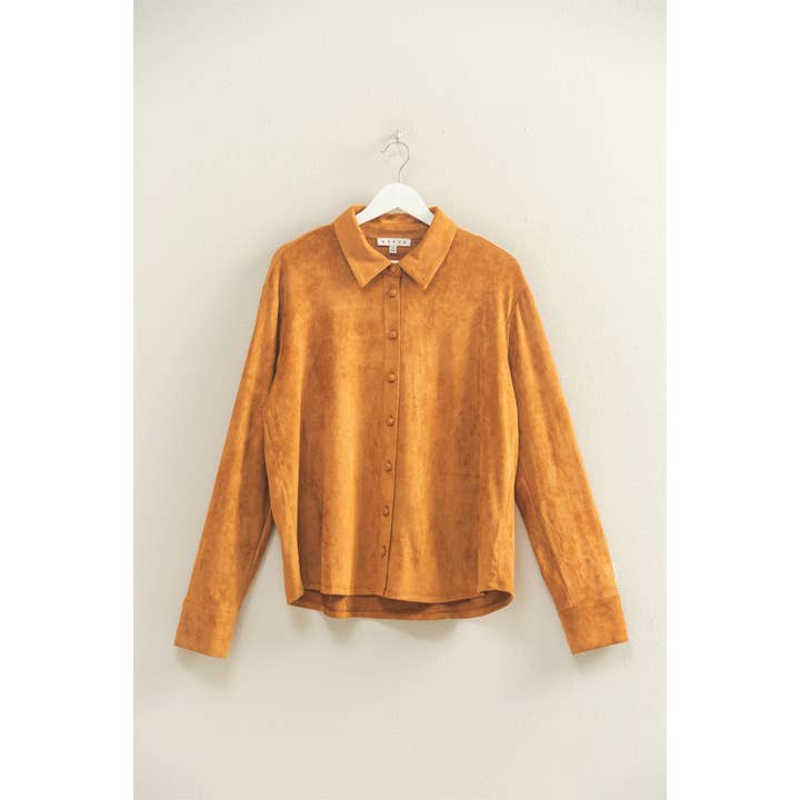 HYFVE - Wholesale Button Down Shirt - Women's - Suede Button-Up Shirt2