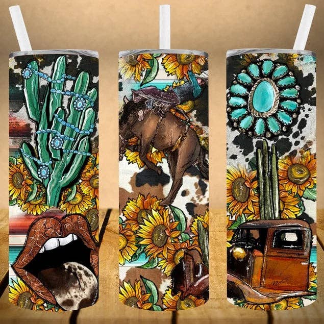 20oz Western Tumbler for wholesale by Jaybird Boutique Co.