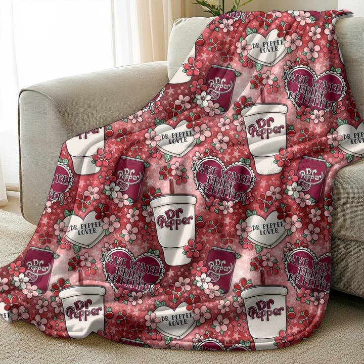 Dr. Pepper Blanket for wholesale by Posh Paperie