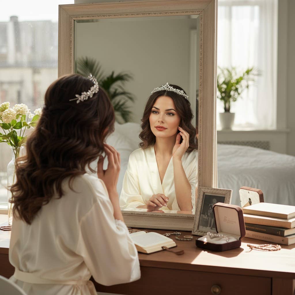 Athena Bridal Jewellery - Wholesale Tiara - Women's - ATHENA COLLECTION - DAINTY DIVA TIARA - AHB204 -SILVER
6