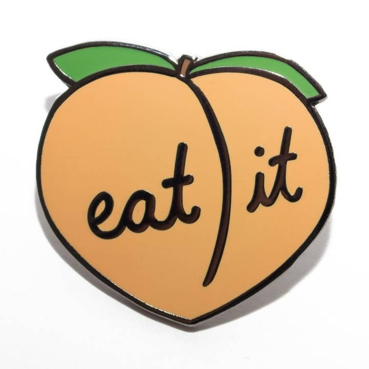 Pretty Bad Co - Wholesale Lapel Pin/Button - Eat It Peach Pin0