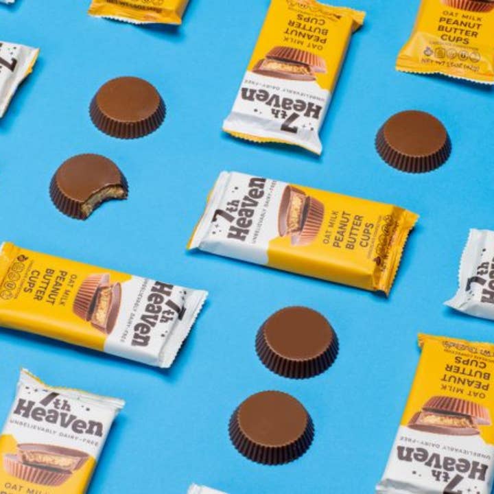 7th Heaven Chocolate - Wholesale Chocolate Bar - Vegan Oat Milk Chocolate Bar - Peanut Butter Cups, Kosher