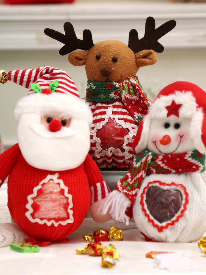 CWMM1753_Christmas Printed Tote Bag Apple Candy Gift Bag for wholesale by NINEXIS