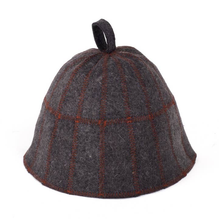 Ukrainian Sauna Bath Hat Cage natural felt gray for wholesale by SUNROZ