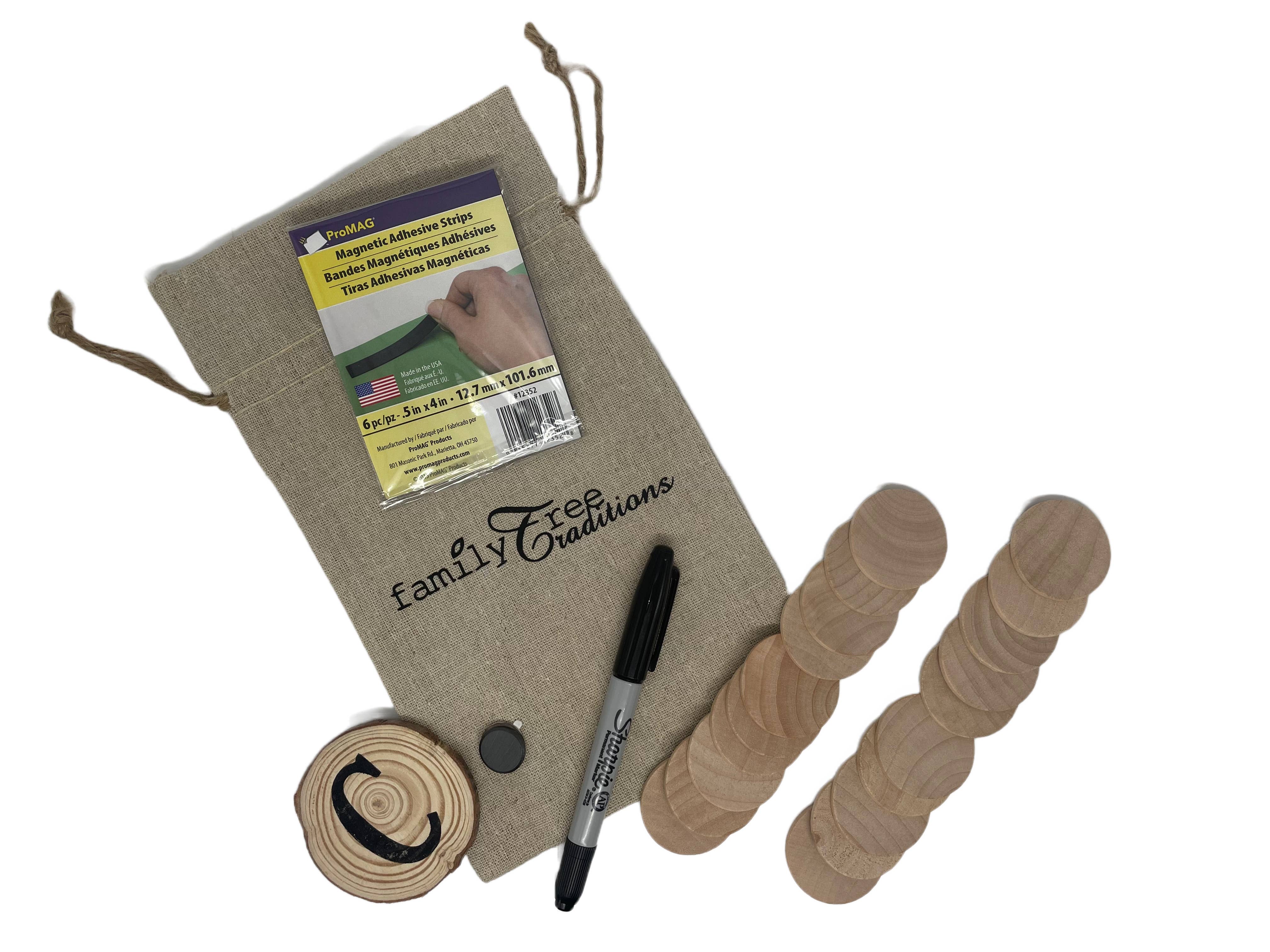 FamilyTree Traditions LLC - Wholesale DIY Craft Kit - Rustic Family Tree, Magnetic Craft Kit5