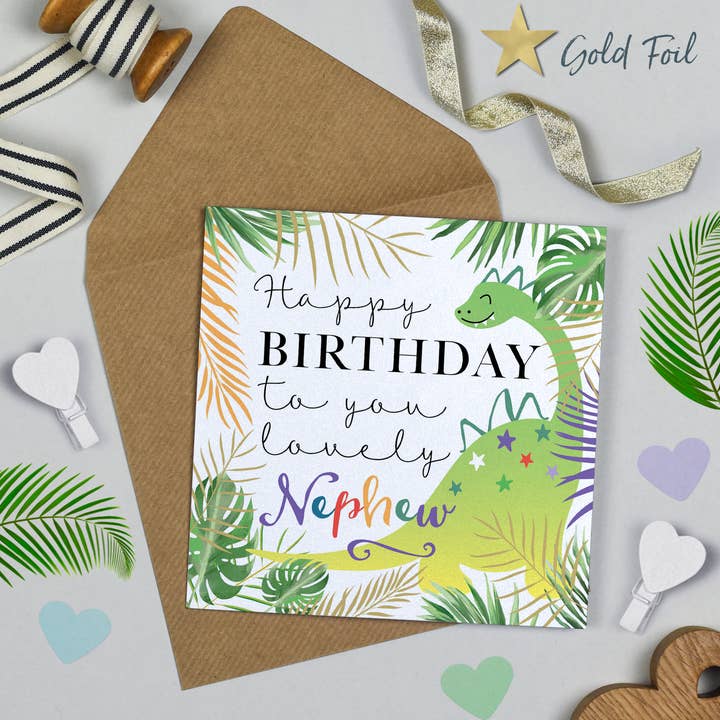 Michelle Fiedler Design – wholesale Birthday card – Dino Nephew Birthday