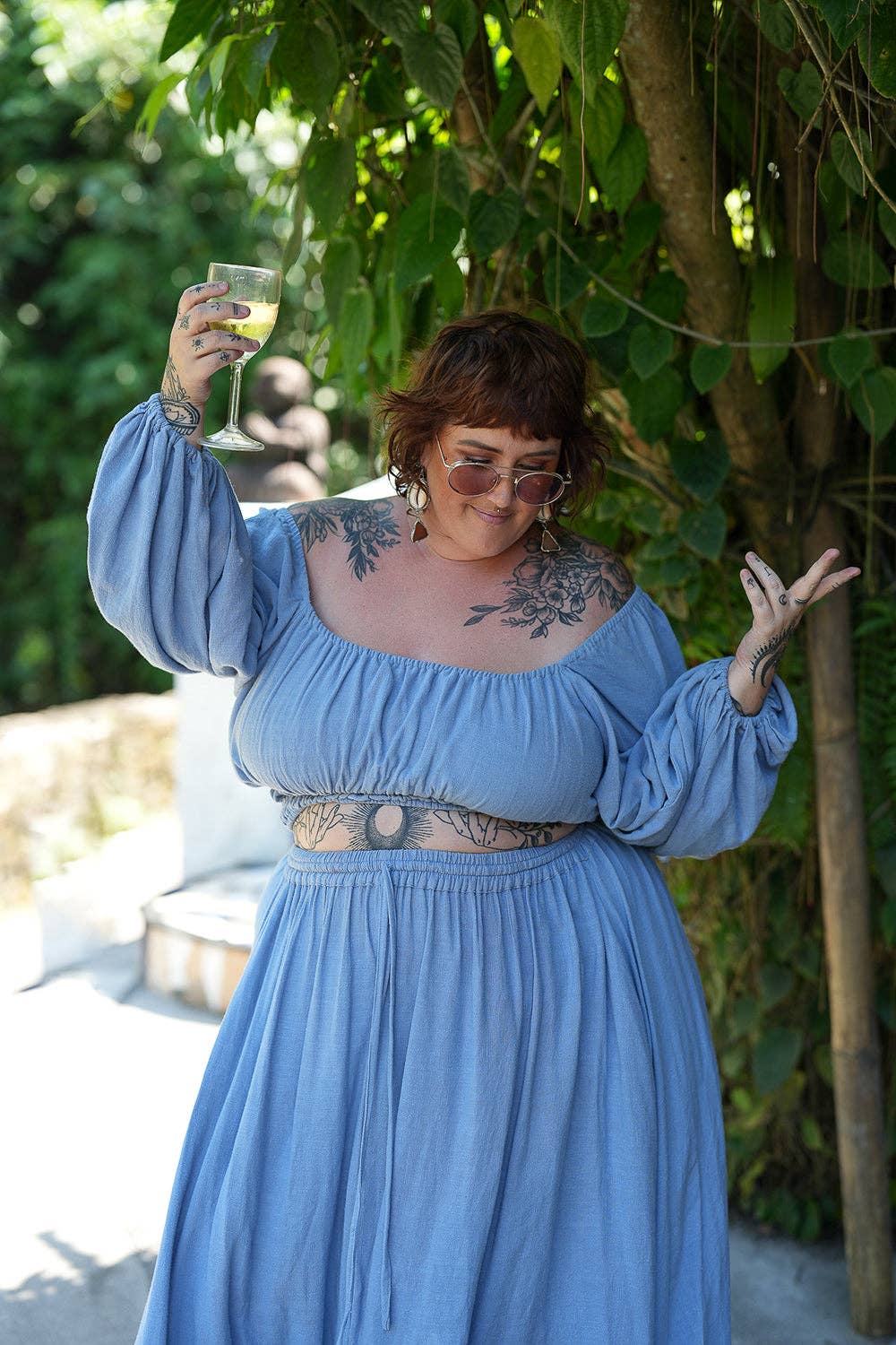 Jinx the label - Wholesale Blouse - Women's - Eve Long Sleeve Top - Periwinkle1