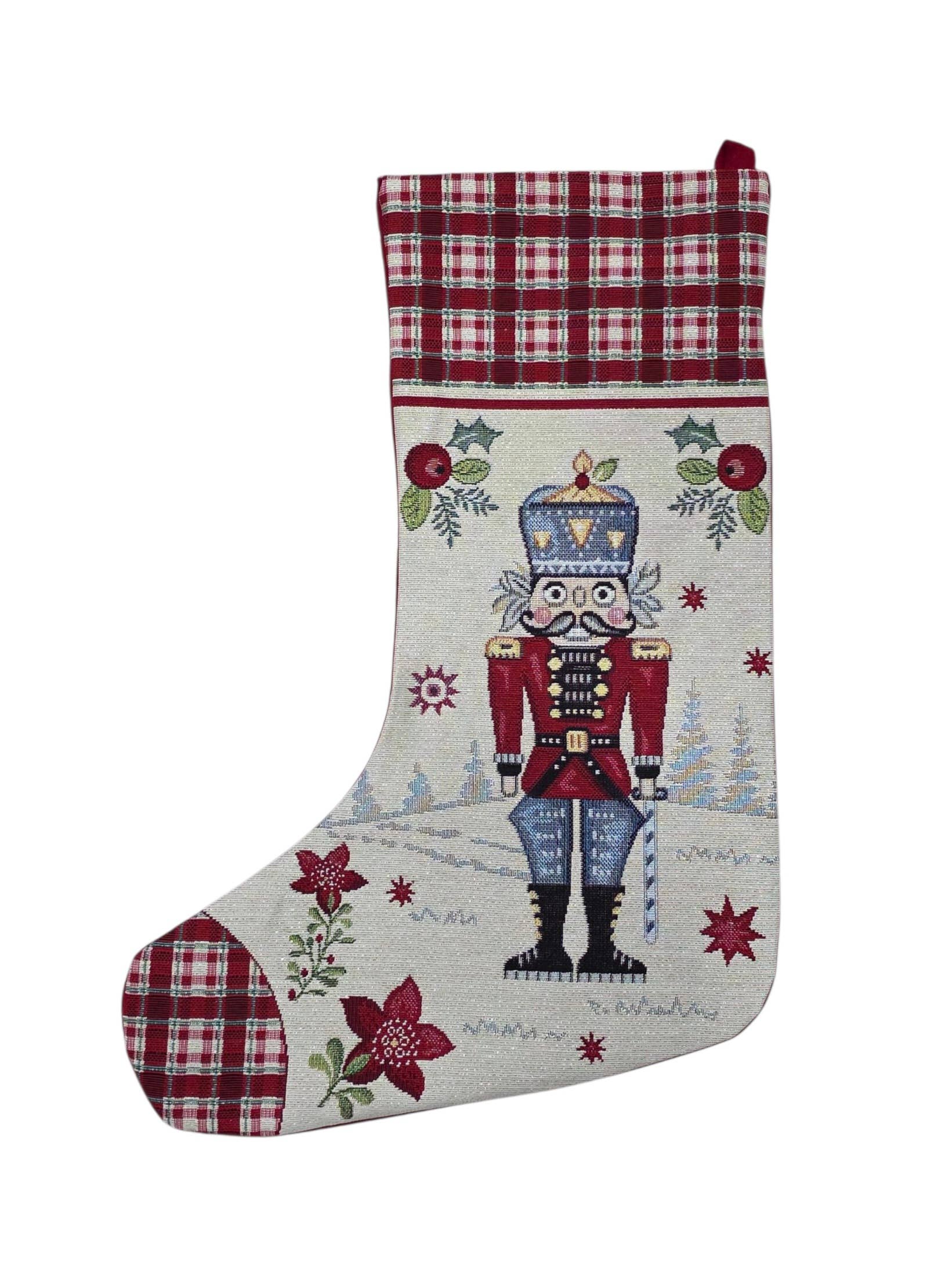 Lunaria Lab – Engroshandel Julestrømpe – Julestrømpe / Befana "Nøddeknækker" i Gobelin Lurex2