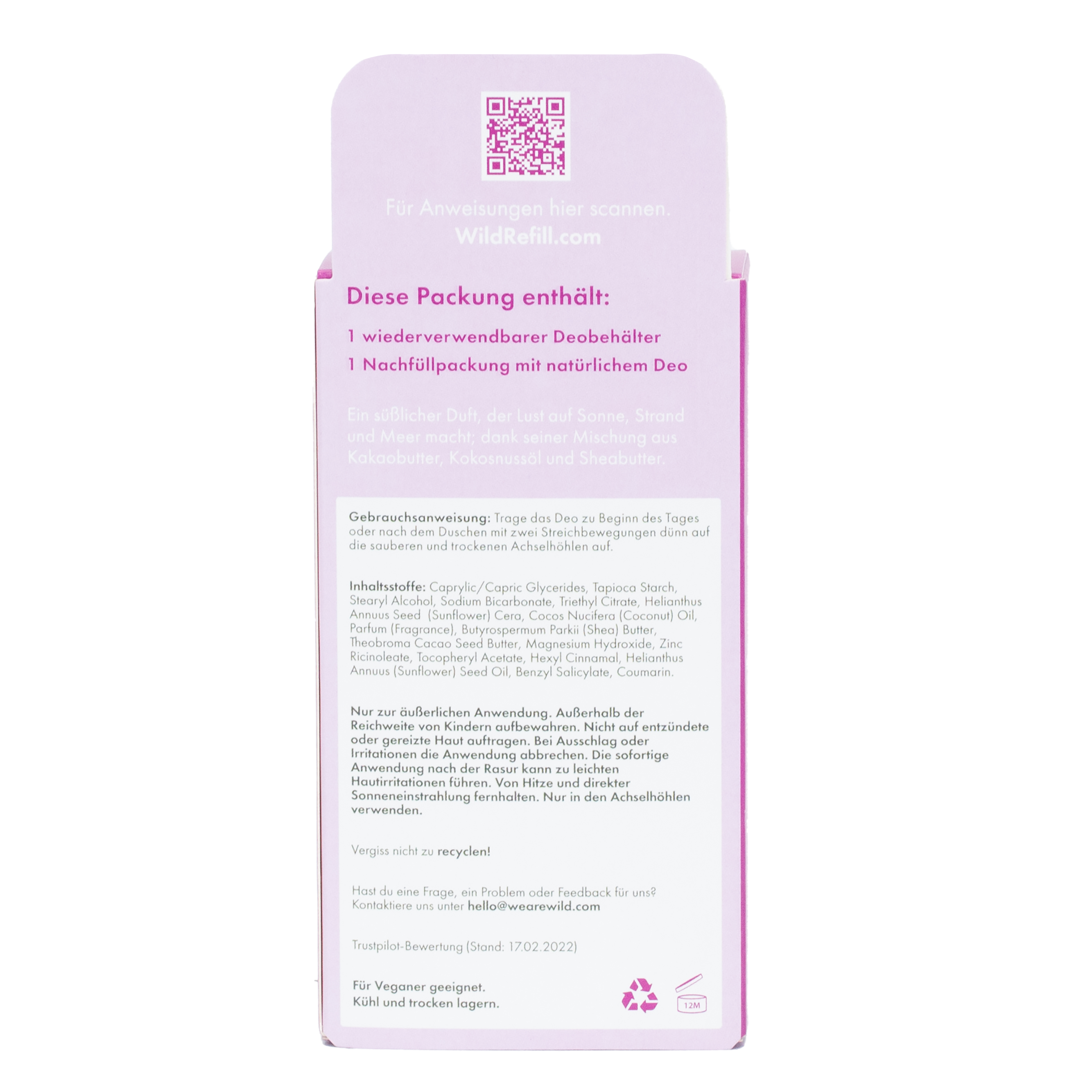 Wild – wholesale Deodorant – Unisex – Deo DE Purple/Coconut (8 Pack)2