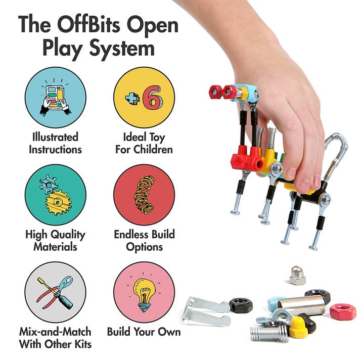The OffBits – Großhandel Baukasten – Kinder – Jumbo Kit: Spielzeugbausatz mit offenem Ende, nachhaltiges Spielzeuggeschenk2