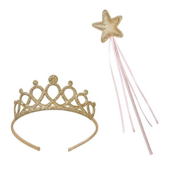 Talking Tables USA - Wholesale Tiara - Kids - Pink Gold Wand & Tiara Set | Party Supplies |2