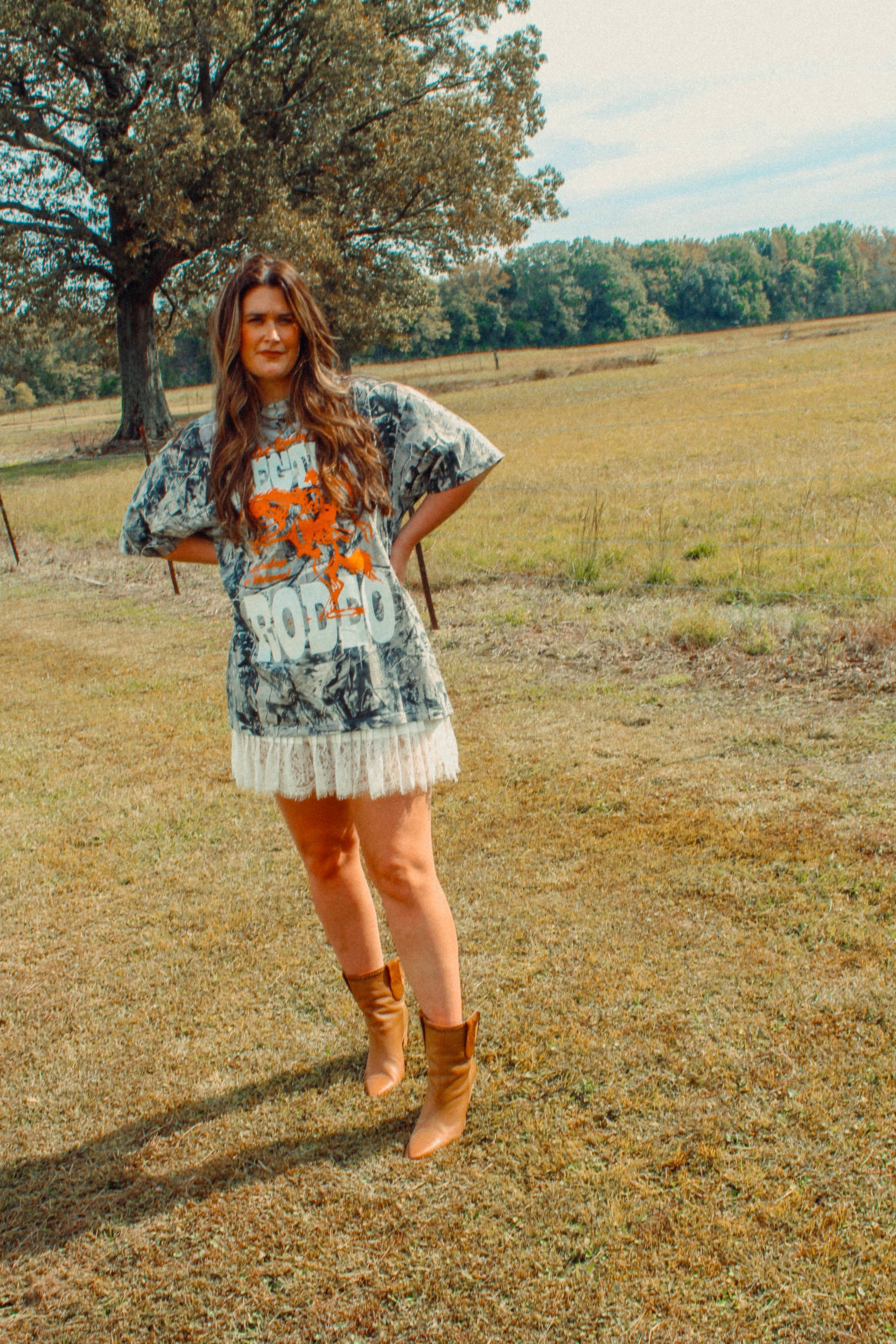 The Clandestine Underground - Wholesale T-shirt met print - Uniseks - Camo Elektrische Rodeo, Country Western Boxy Katoenen T-shirt7