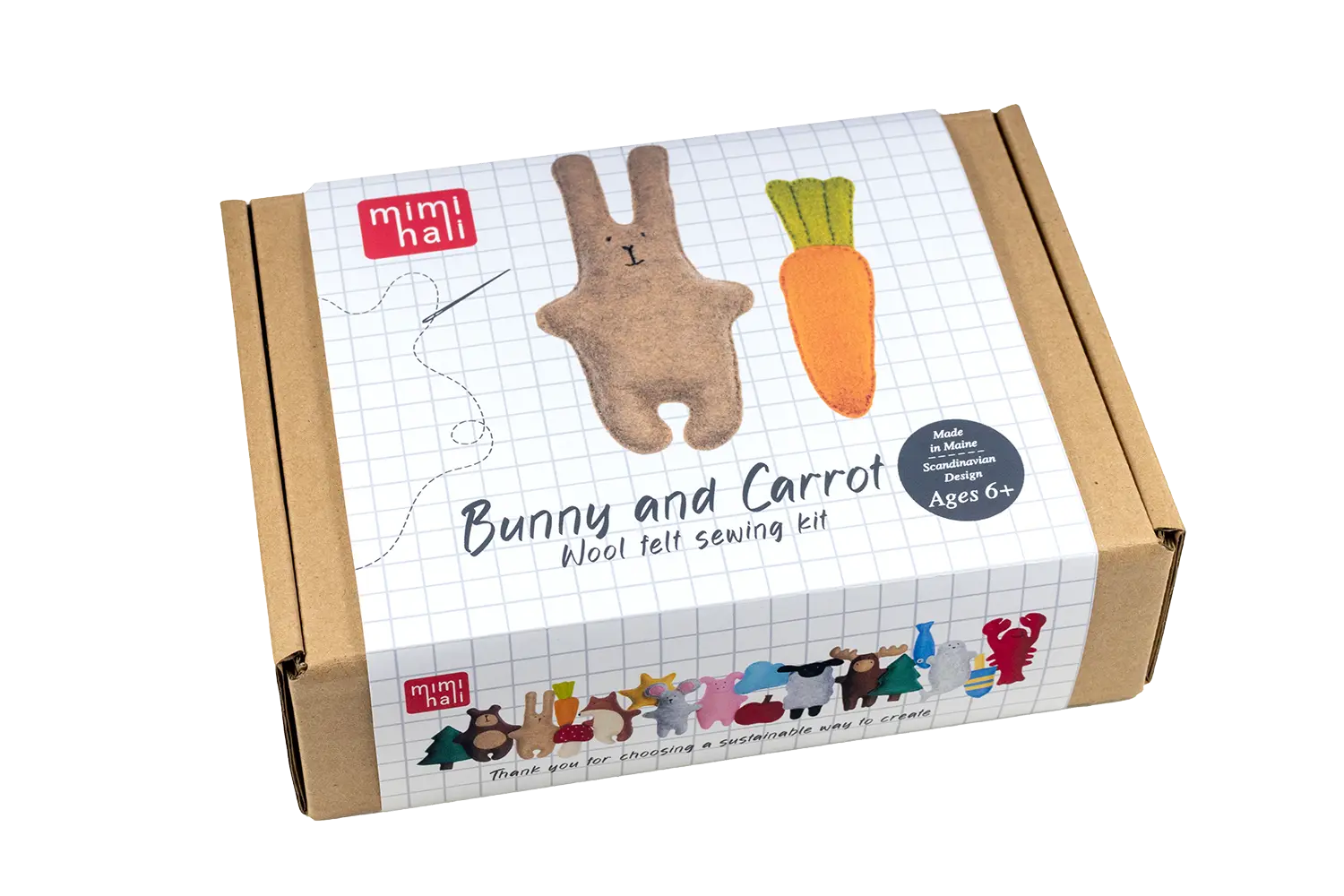Mimihali - Wholesale Craft Sewing Kit - BUNNY and CARROT felt sewing kit for kids4