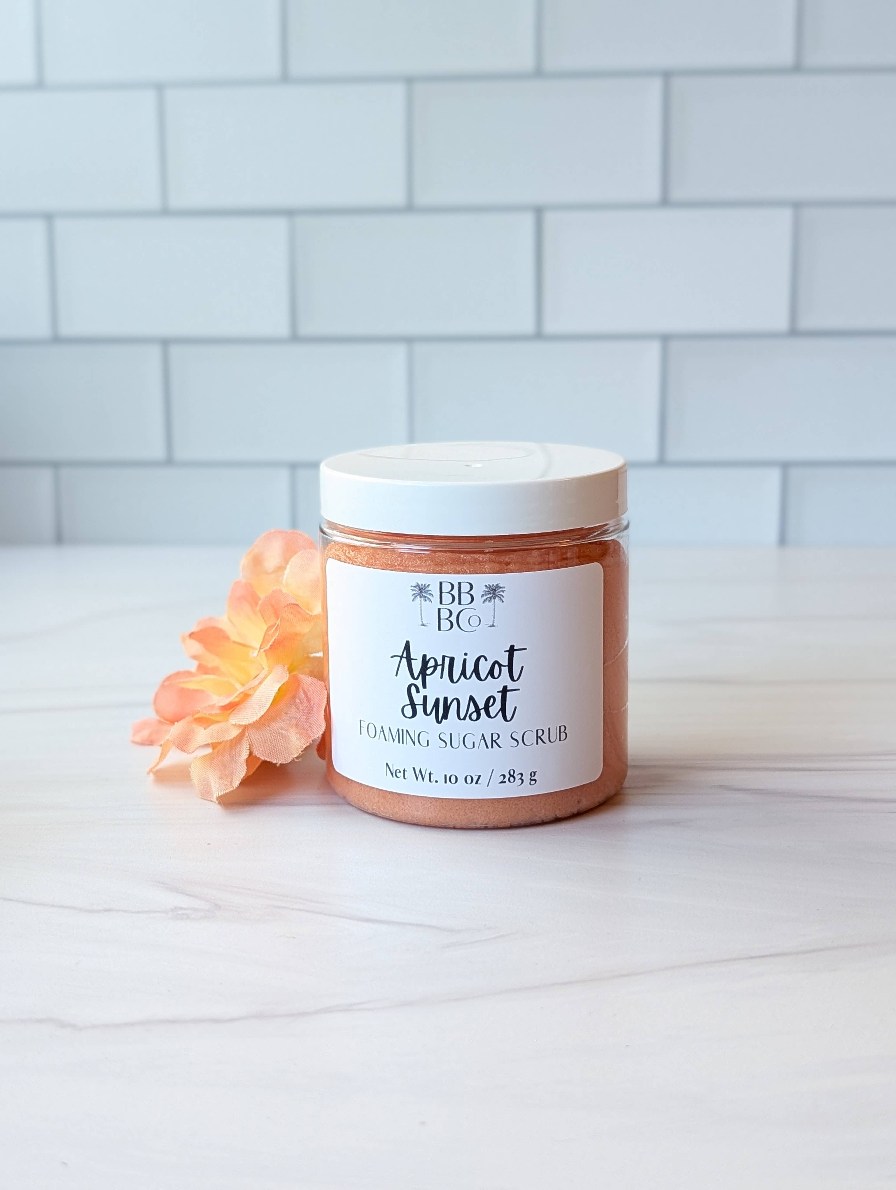 Beachy Bubbles Bath Co - Wholesale Body Scrub/Exfoliant - Apricot Sunset Foaming Sugar Scrub4