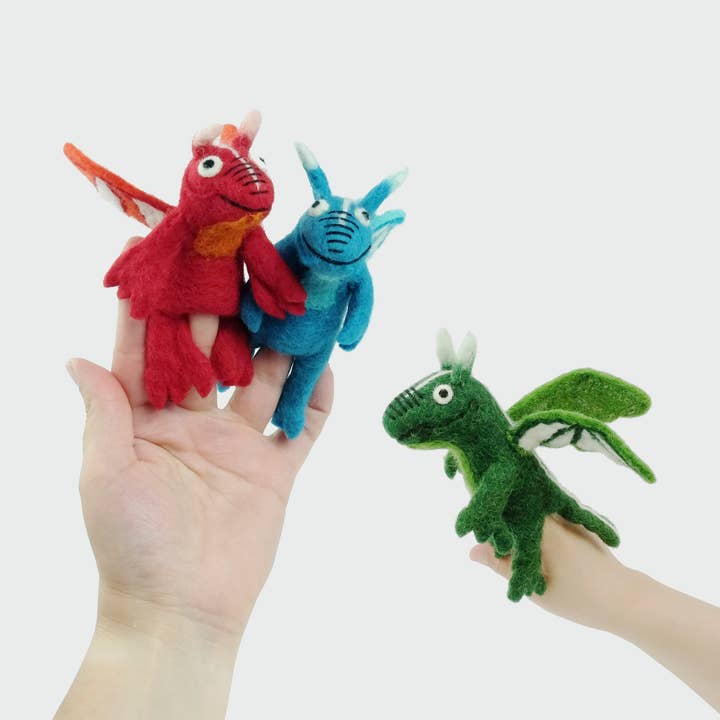 Finger Puppets - Dragon for wholesale by The Winding Road