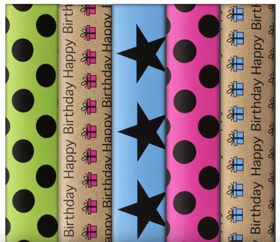 The Unique Paper Company - Wholesale Wrapping Paper Roll - Eco-friendly Happy FSC™ sustainable wrapping paper (12)1