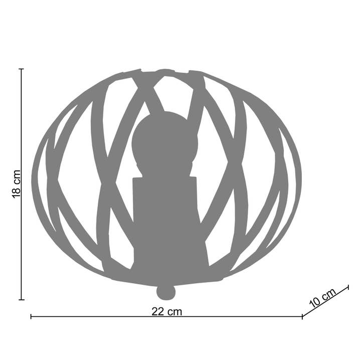 Tosel Shop - Wholesale Chandelier/Hanging Light - CITROUILLE - Green Metal Half Bowl Wall Lamp1