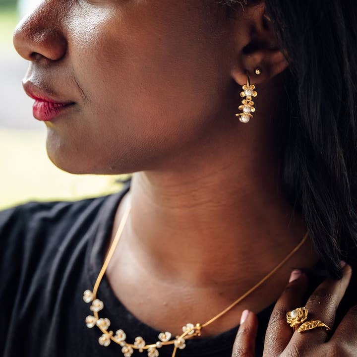 Steward & James - Wholesale Hoop Earrings - Carter Floral Earrings1