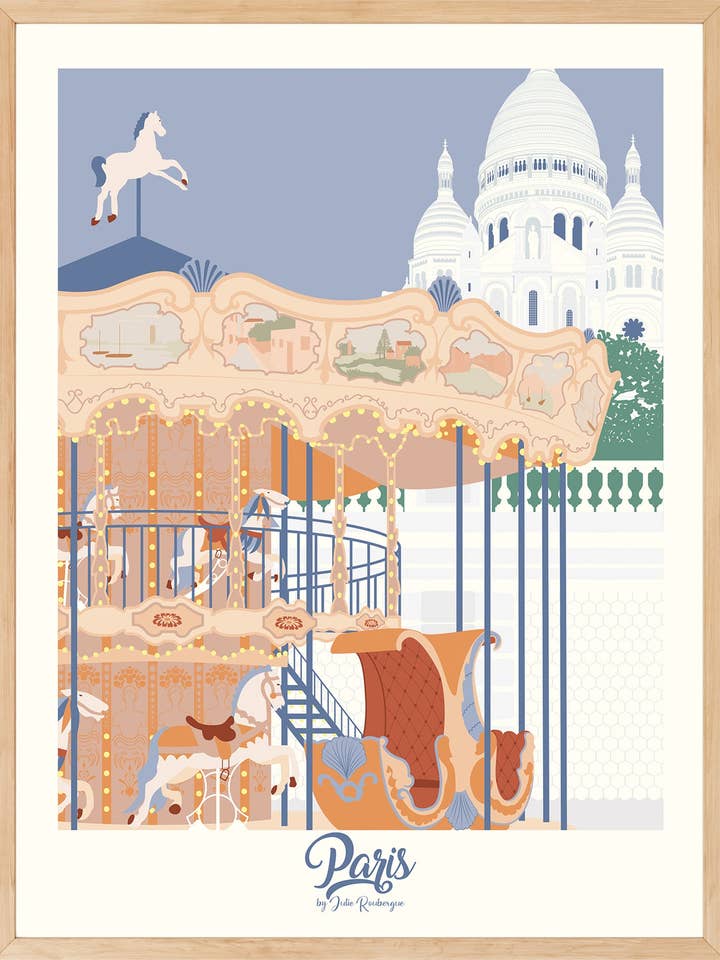 MANIFESTO PARIGI - Sacro Cuore per la vendita all'ingrosso da parte di Julie Roubergue