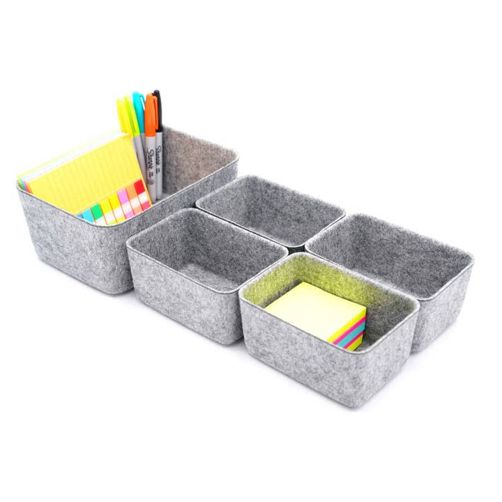 Drawer Organizer 5 Piece Deep Bins for wholesale by Welaxy