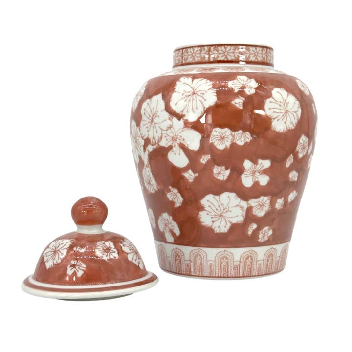 Galt International Company – wholesale Prydnadsburk – Floral Chinoiserie keramikburk med lock 30 cm29