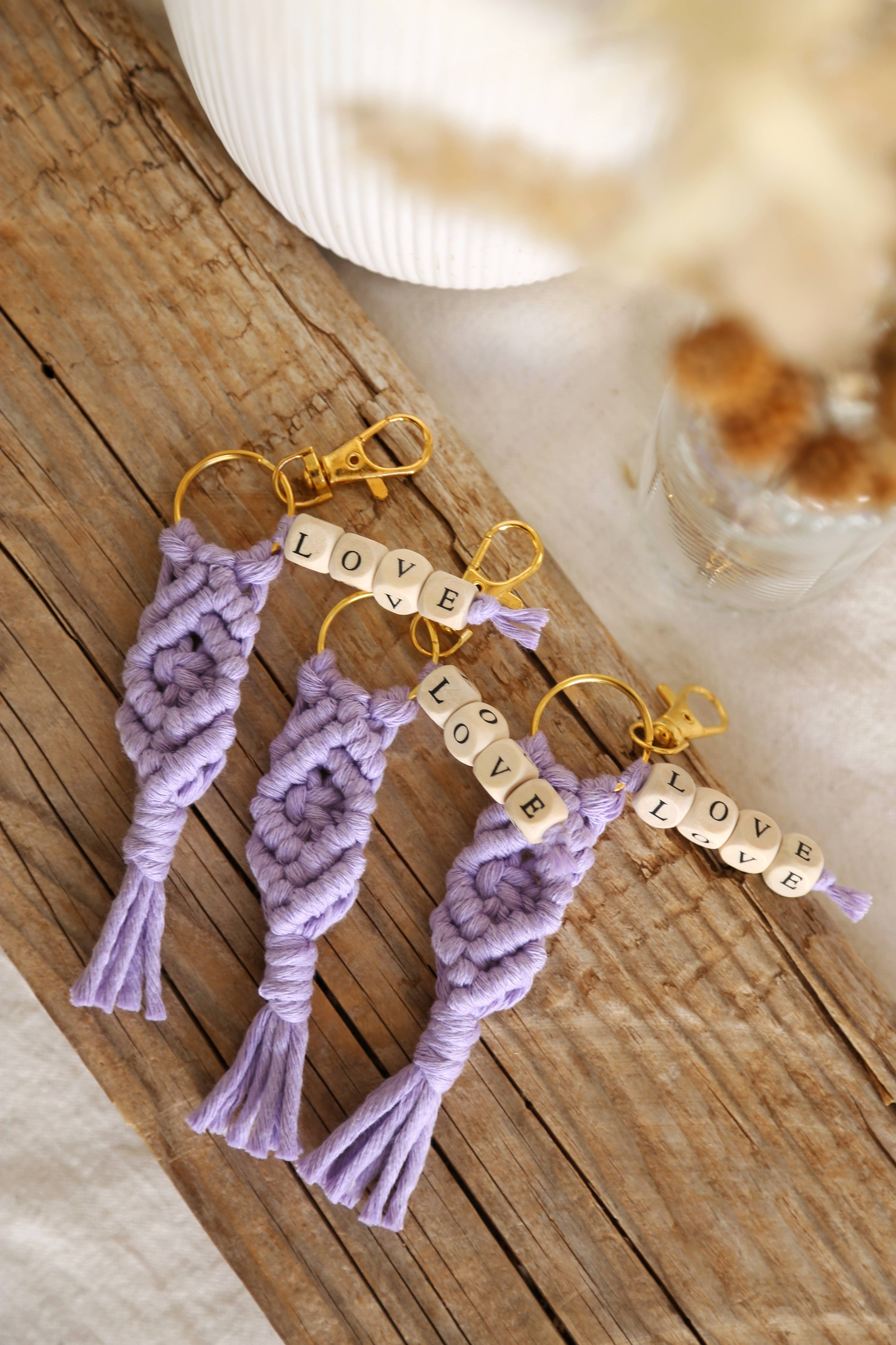The Frenchie Knot - Wholesale Keychain - Women's - Macrame love keychains1
