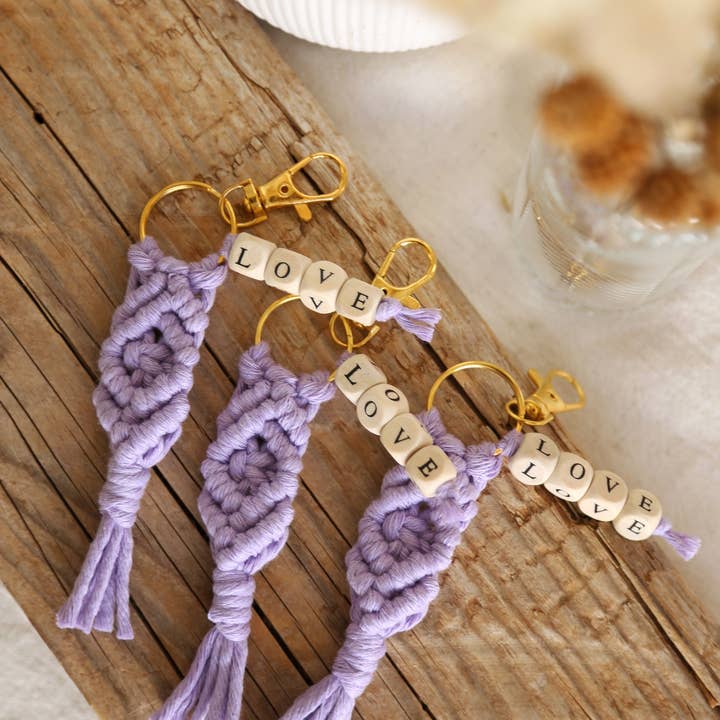 The Frenchie Knot - Wholesale Keychain - Women's - Macrame love keychains1