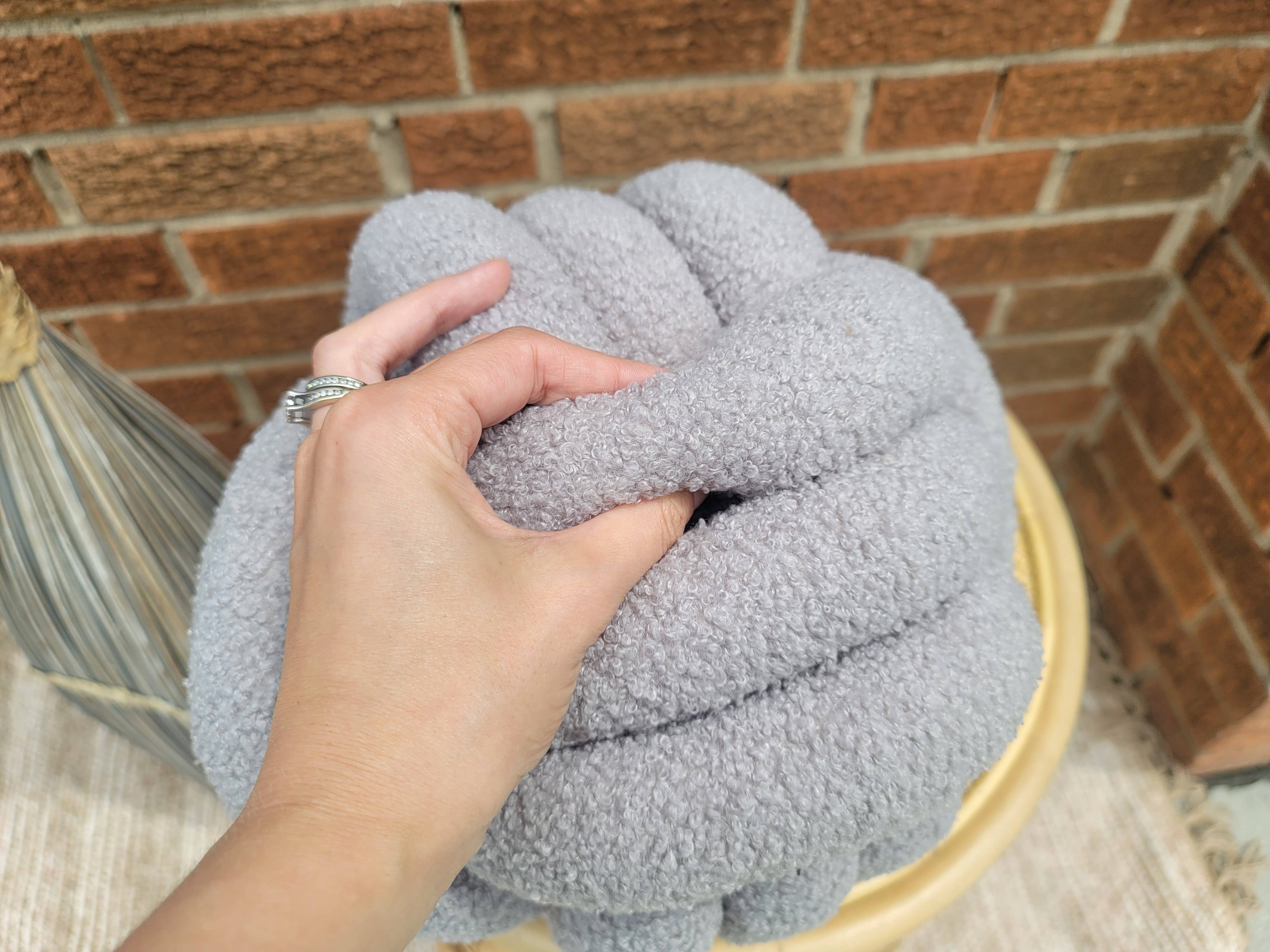 SUF Products LLC - Wholesale Throw/Decorative Pillow - Boucle Knot Pillows Soft and Cozy - Trendy Textured cushion8