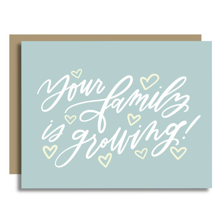 Growing Family Card - Baby Shower, Adoption Foster Mom for wholesale by Prairie Letter Shop