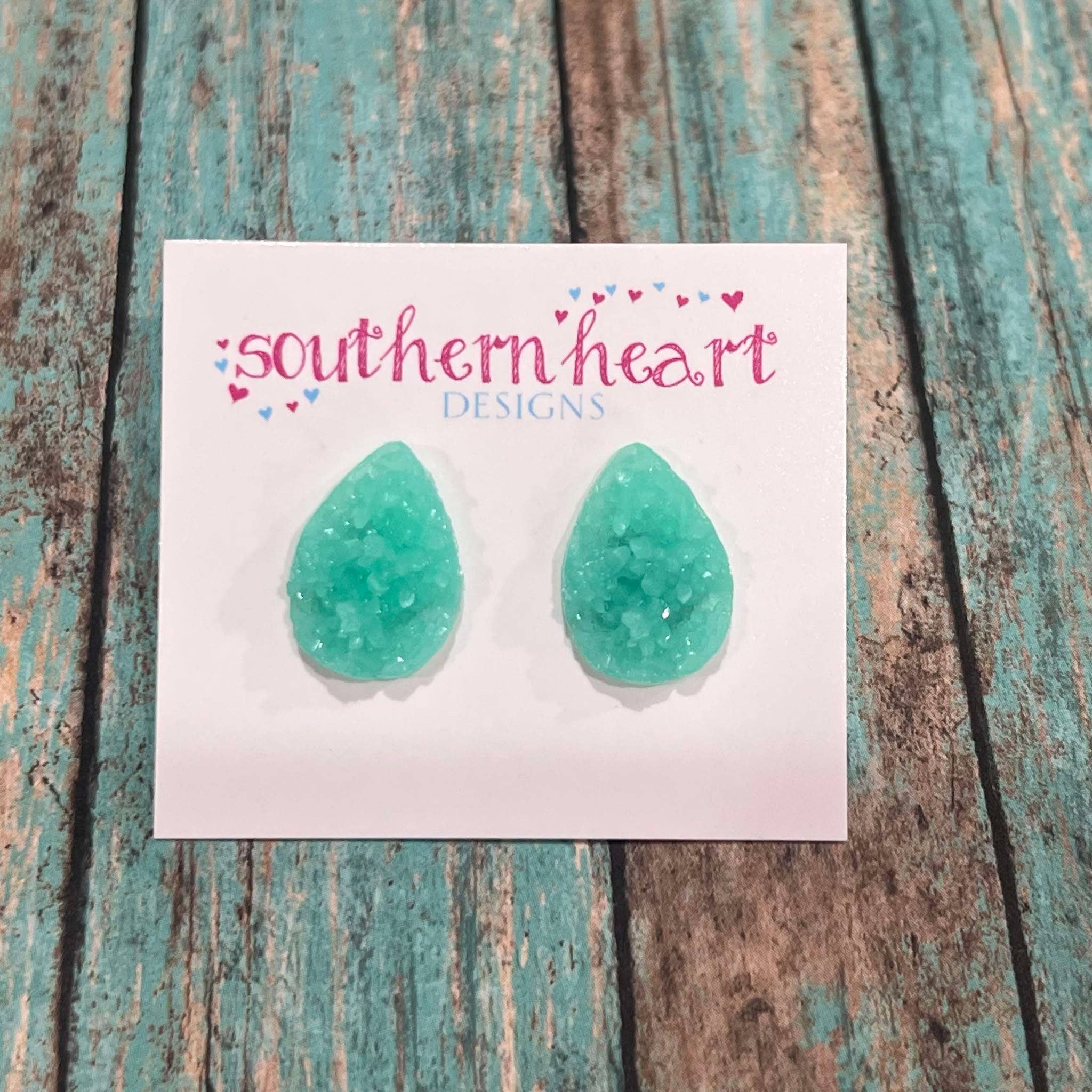 Southern Heart Designs - Vente Clous d'oreille - Boucles d'oreilles en forme de larme2