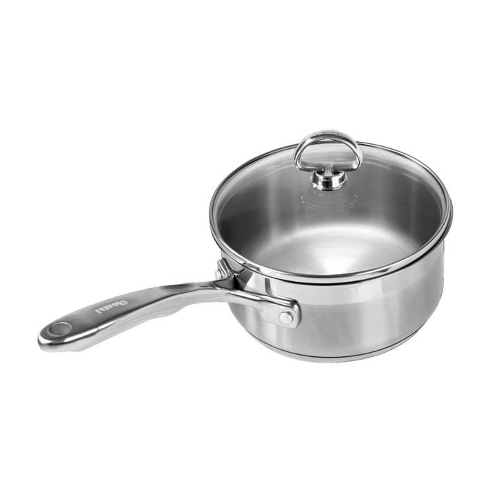 Induction 21 Steel Saucepan with Lid (2 Qt.) for wholesale by Chantal Cookware