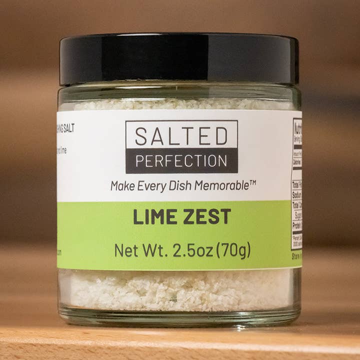 Afwerkingszout met limoenschil voor wholesale door Salted Perfection